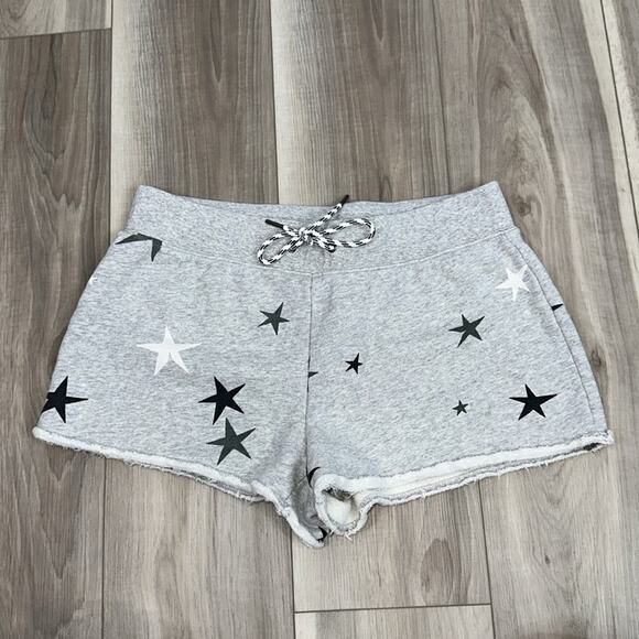 Pam & Gela star print fleece lined sweat shorts size medium - Picture 1 of 7